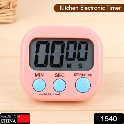 Digital kitchen timer with clear, large digits displayed