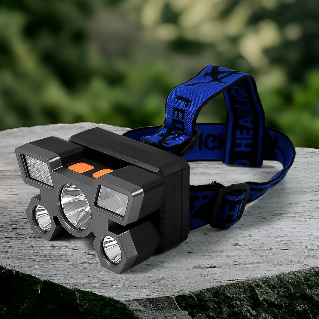 5 LED USB Rechargeable Headlamp side view