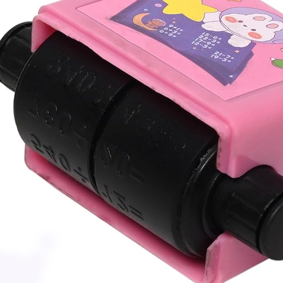 Close-up of the ink refill port on the digital teaching stamp