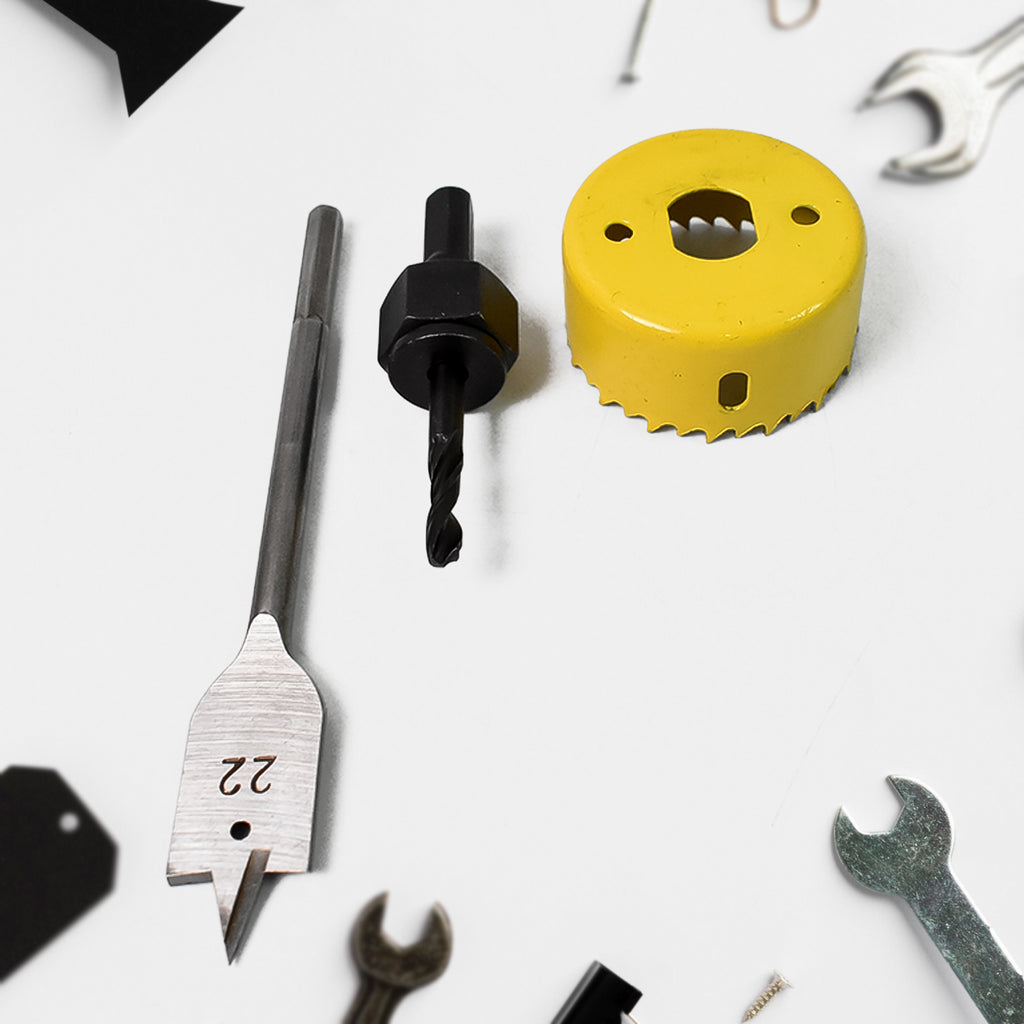 Components of the hole saw mandrel assembly