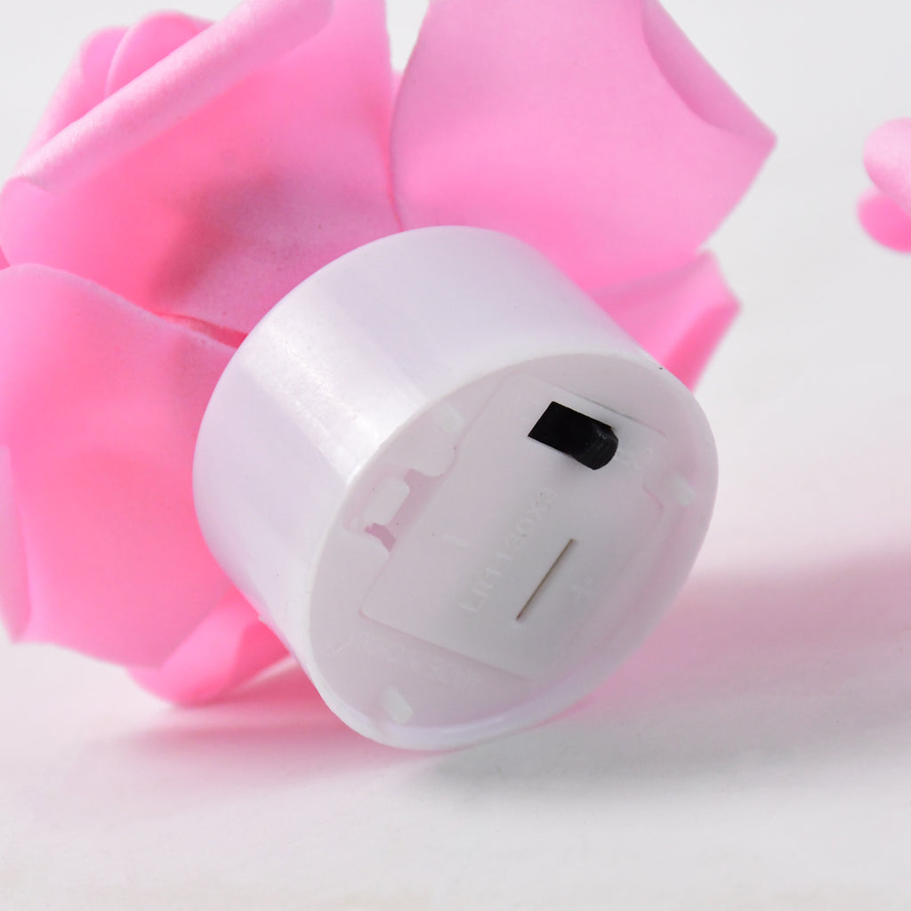 Rose Flower Shaped Led Flickering Tealight Candles (2 Pc)