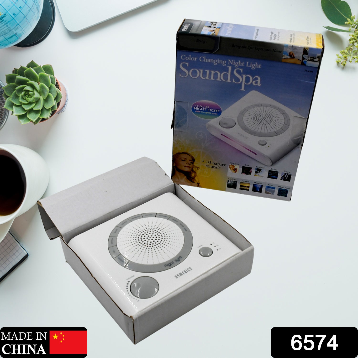 Sleep Therapy Sound Machine – 8 Soothing Natural Sounds for Relaxation & Sleep