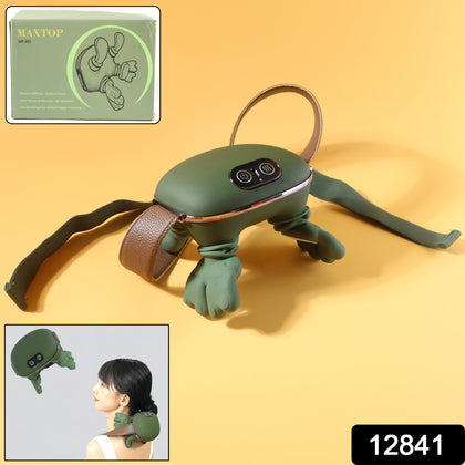 Long rechargeable kneading neck and shoulder massager front view