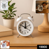 Classic Twin-Bell Analog Alarm Clock – Loud Ringer, Metal Design