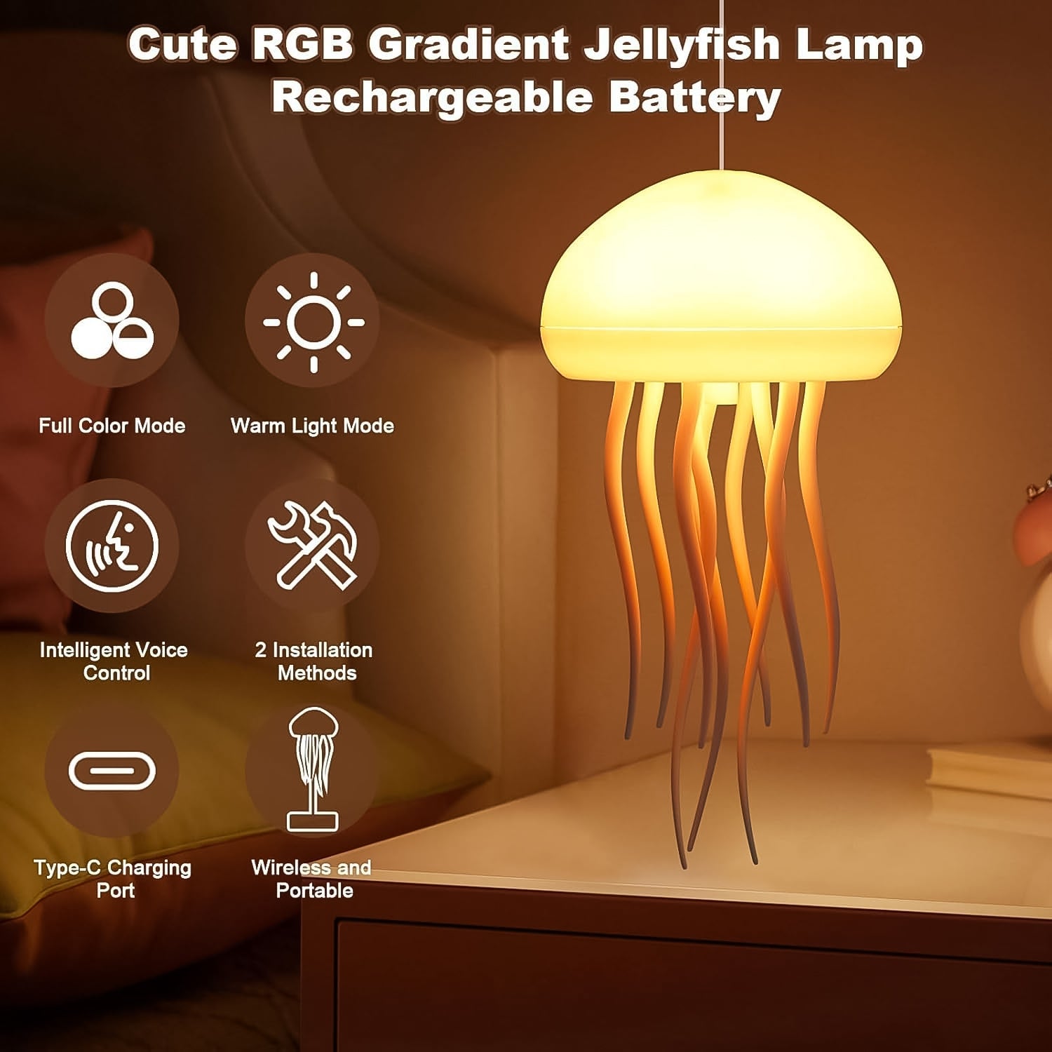 USB-powered jellyfish mood lamp