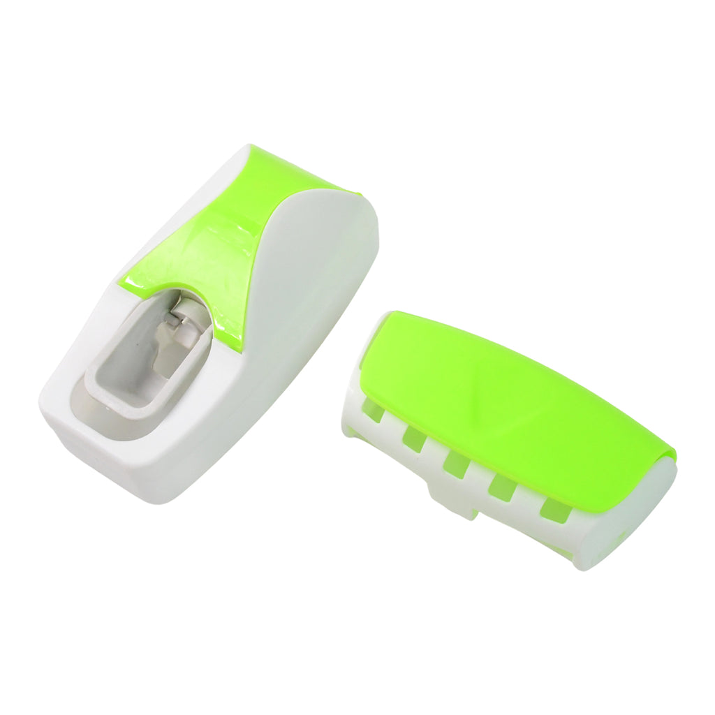 Close-up of the one-touch toothpaste squeeze mechanism