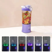 Portable juicer in an outdoor setting, ready for fresh juice on the go