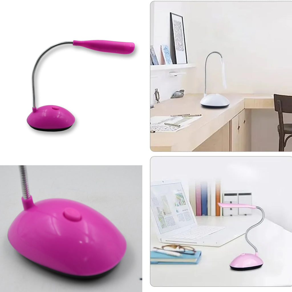 0255a Fashion Wind Led Desk Light Led Lamps Button Control Portable Flexible Neck Eye-caring Table Reading Lights For Readingrelaxationbedtime