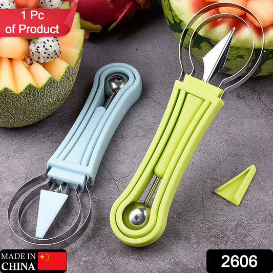 4-in-1 Stainless Steel Melon Baller & Fruit Scooper – Dual-Sided Seed Remover for Watermelon, Sorbet, and Desserts