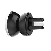 Magnetic phone holder attached to a car air vent with smartphone