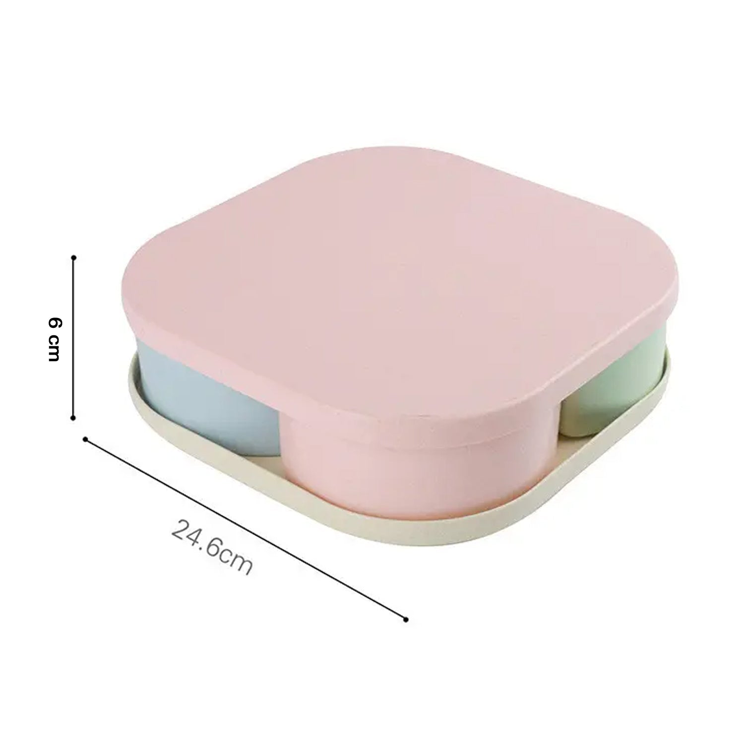 Divided food plate with removable inner cups