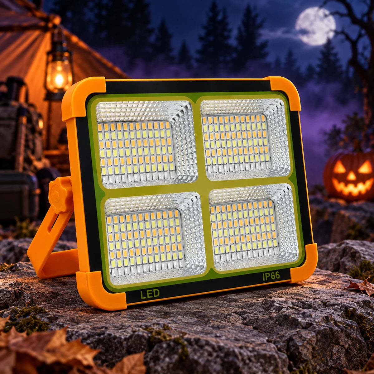 Solar LED Floodlight with USB Power Bank