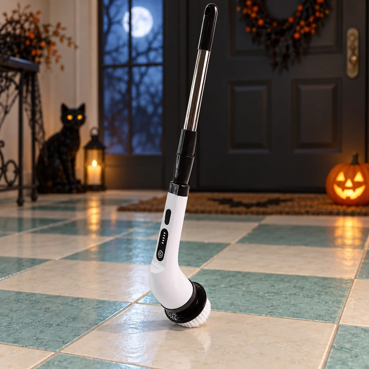 7-in-1 Electric Spin Scrubber with Extension Handle