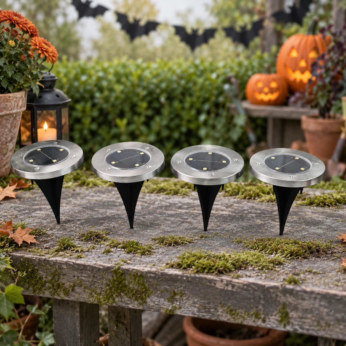 Solar LED Garden Lights – Pack of 4