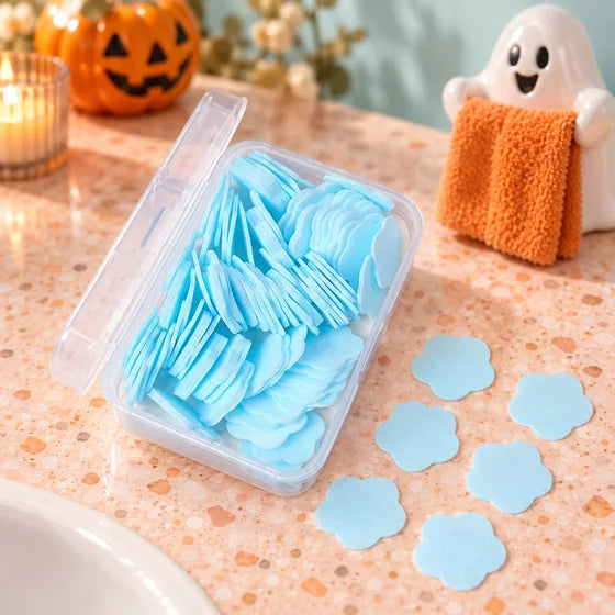 Flower-Shaped Travel Soap Sheets – Pack of 100