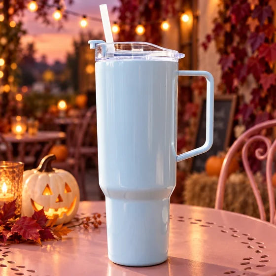 Travel Tumbler with Handle & Straw – Approx. 1800 ml