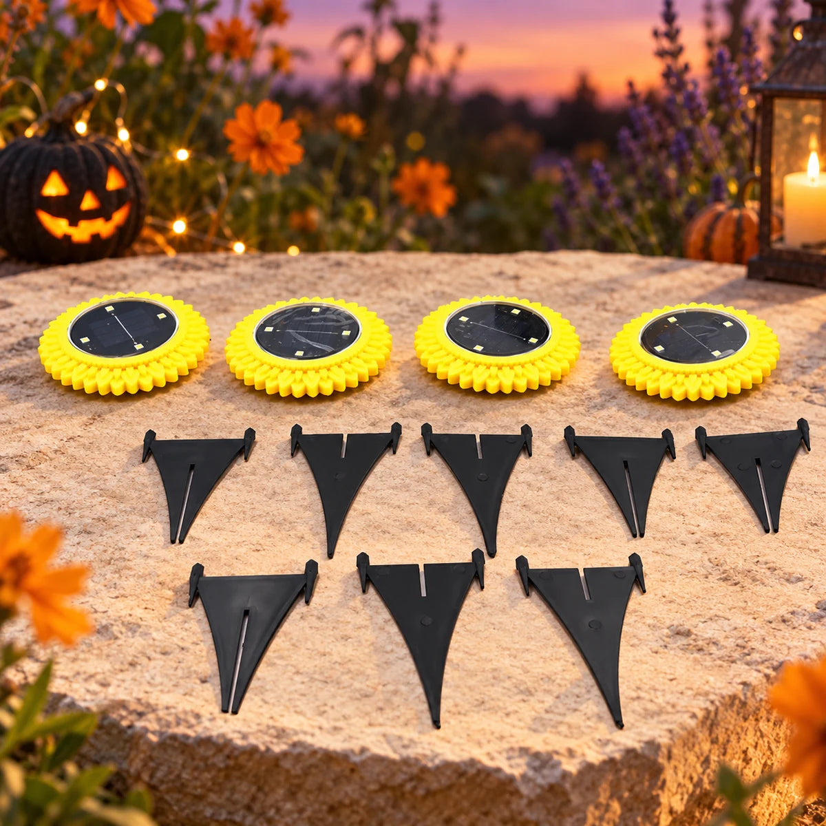 Solar LED Ground Lights – Pack of 4