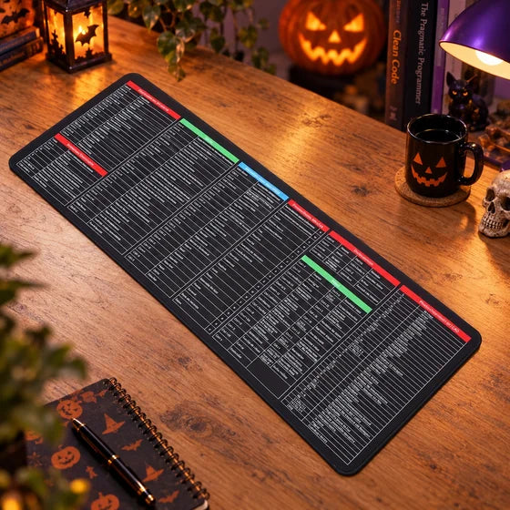 Keyboard Shortcut Desk Mouse Pad – 80 × 30 cm