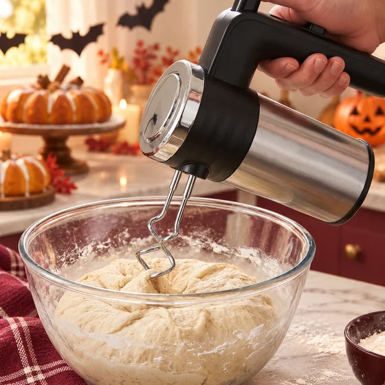 Electric Hand Mixer with Beaters & Dough Hooks – 500W