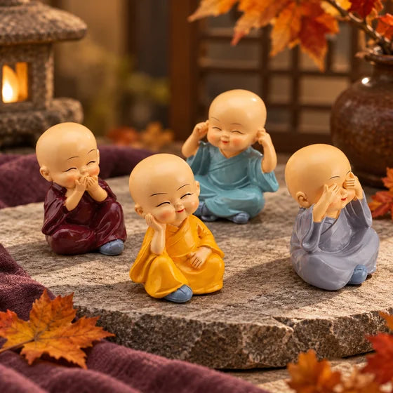 Baby Buddha Decorative Figurines – Set of 4