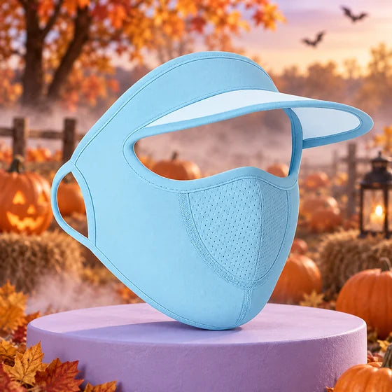 Full-Face Sun Hat with Mask for Women