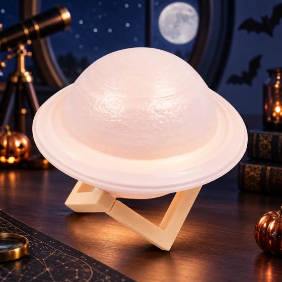3D Saturn Night Lamp with Base – Multicolour