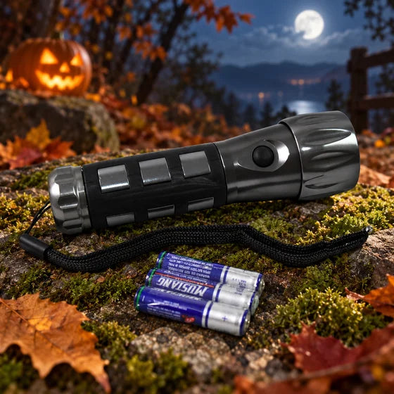 Aluminium LED Torch with Rubber Grip – 3 Modes