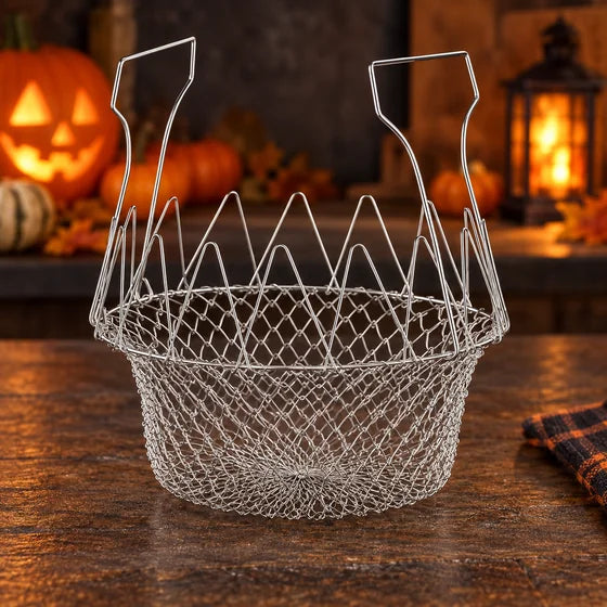 Foldable Stainless Steel Strainer & Steamer Basket