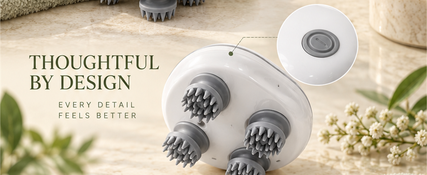 Smart Electric Scalp & Full Body Massager with 4 Heads — Product details