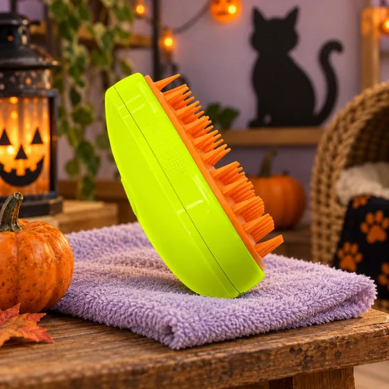 3-in-1 Rechargeable Steam Cat Brush for Grooming & Hair Removal