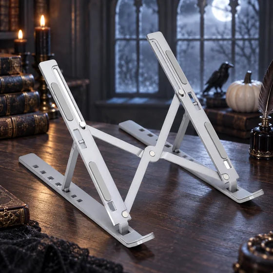 Metal Portable Laptop Stand - 7 Adjustable Angles for Desk & Travel