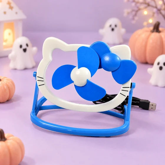 Hello Kitty USB Mini Desktop Fan - Cute & Portable Personal Cooling