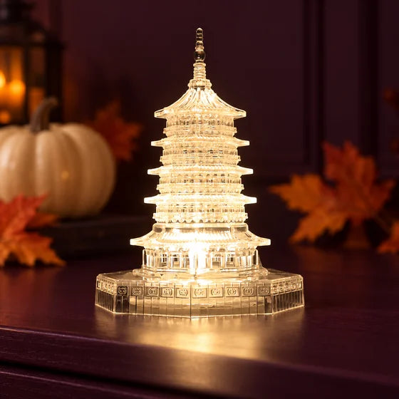 Battery-Operated Crystal Pagoda LED Light