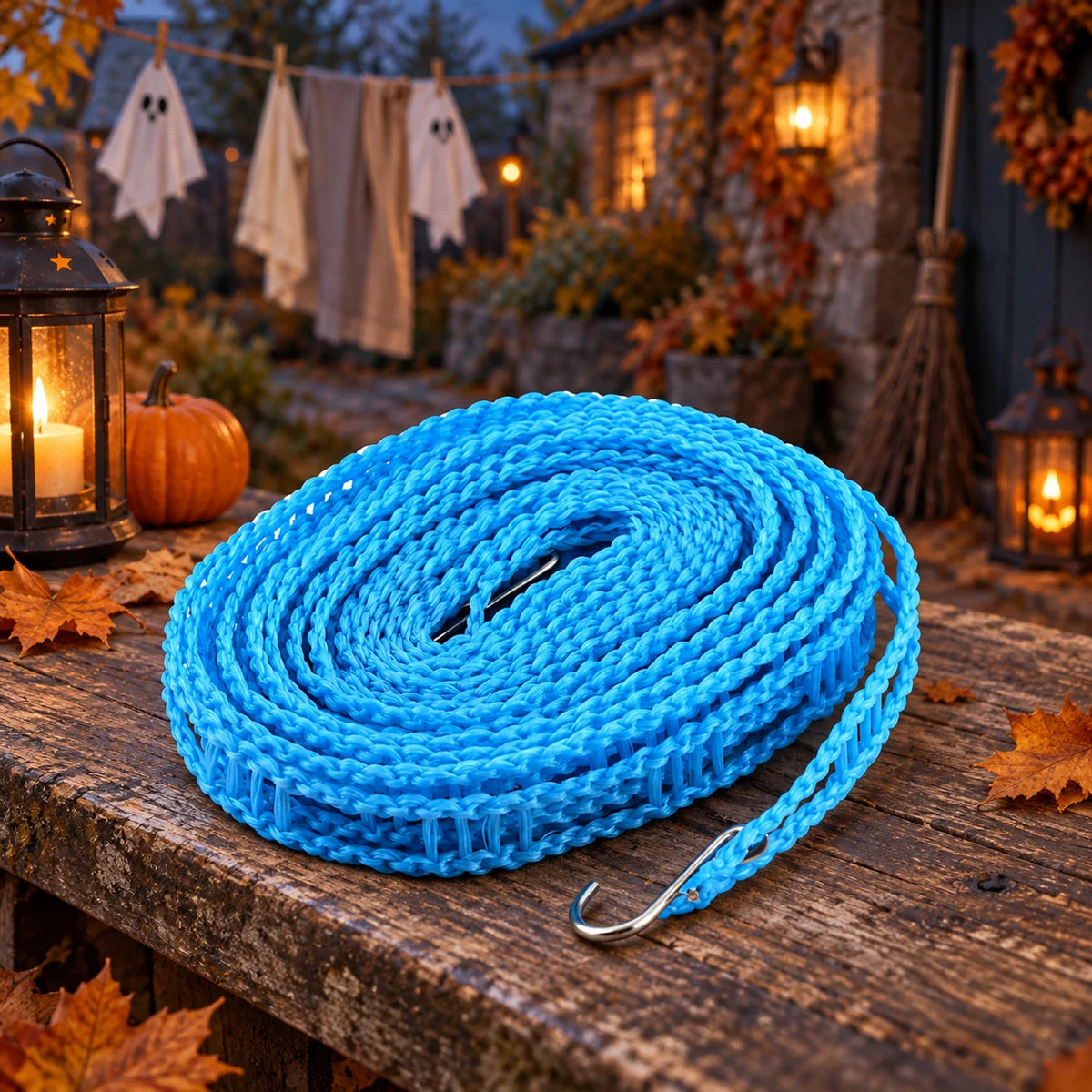 Nylon Clothes Drying Line with Hooks – 5 m
