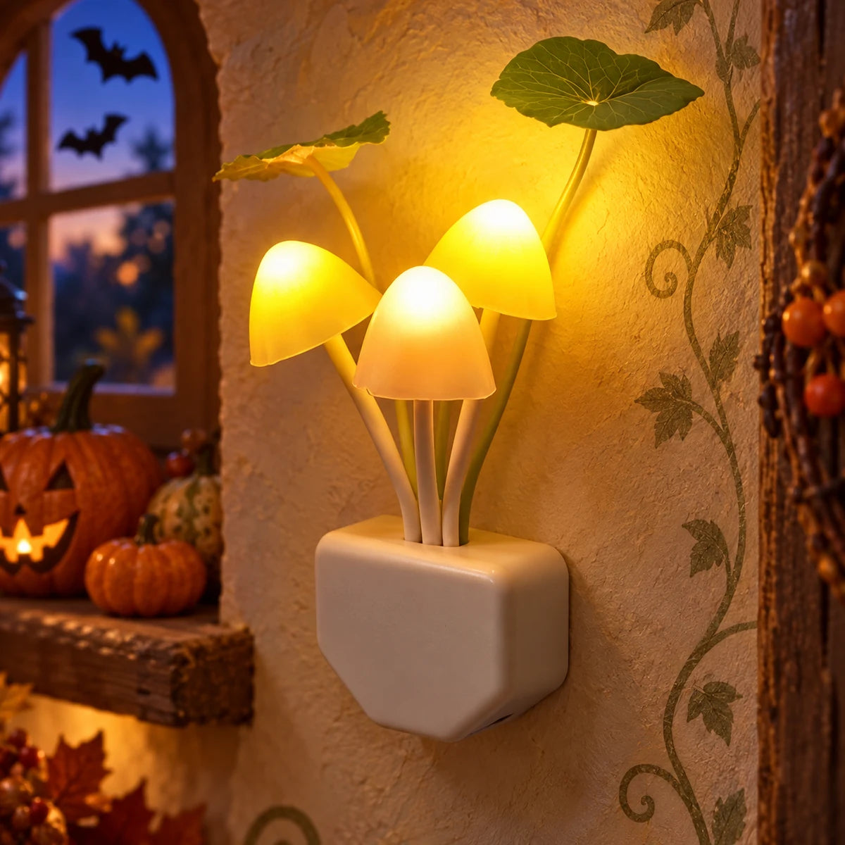 Colour-Changing Mushroom Night Light with Auto Sensor