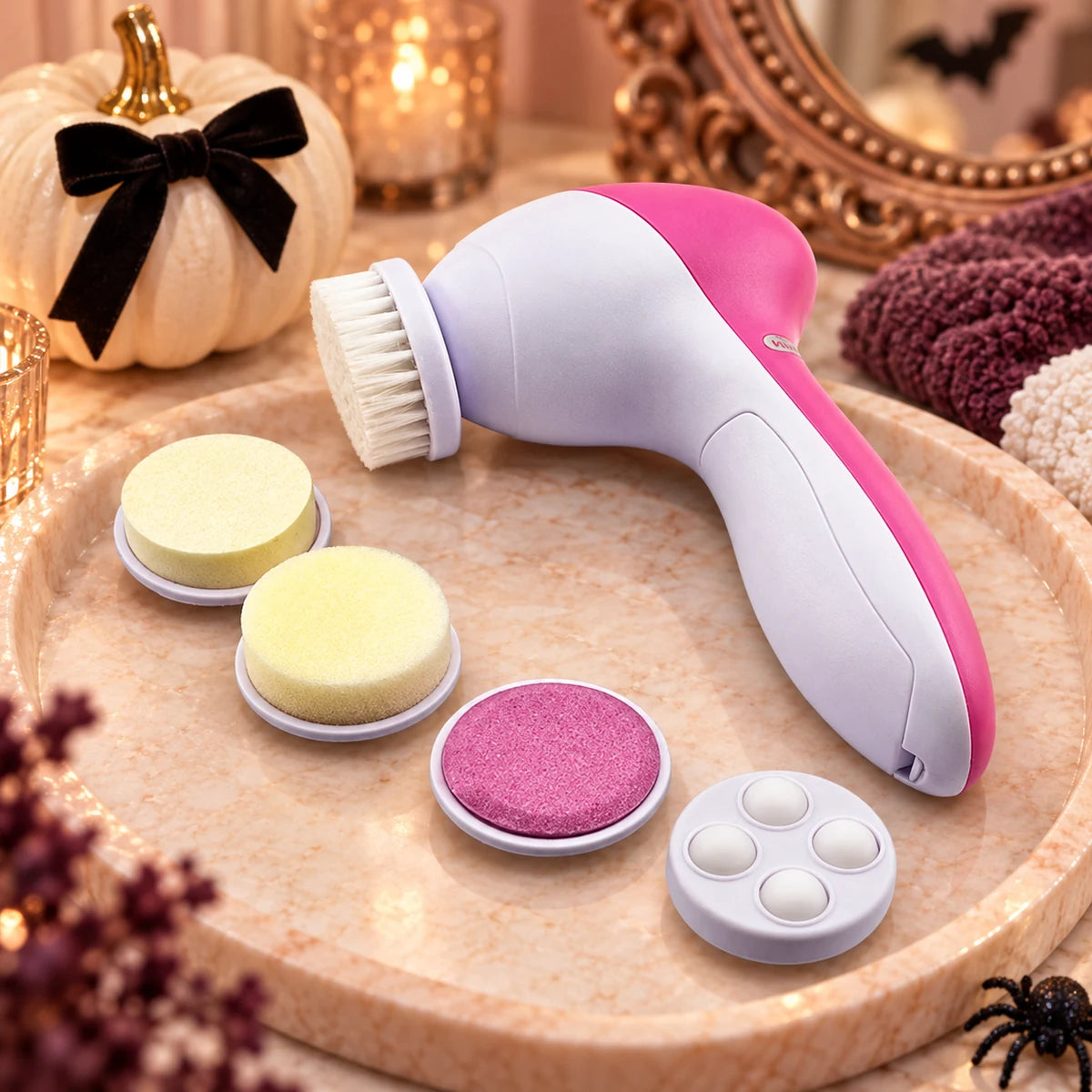 5-in-1 Body & Facial Massager – Pink