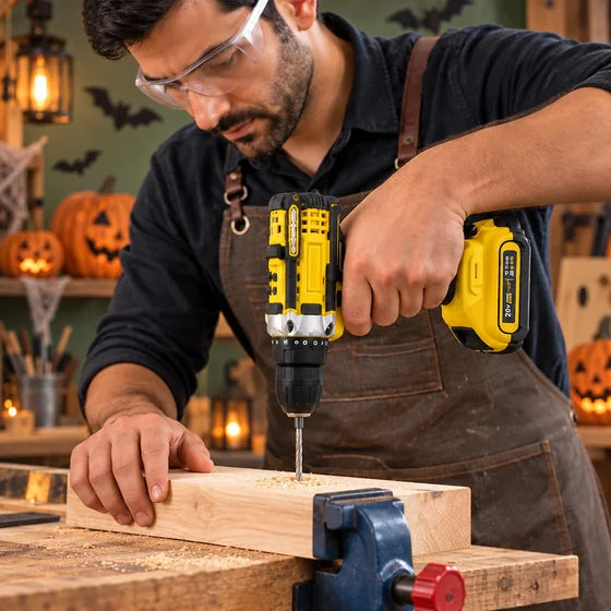 20V Cordless Drill Kit with 2 Batteries, Charger & Bit Case