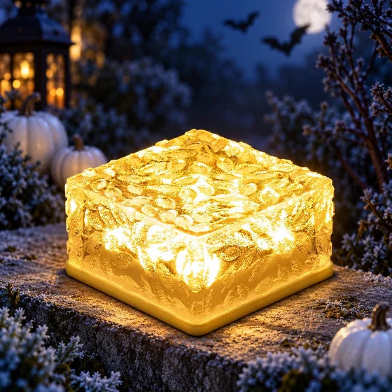 Solar Ice Cube Garden Light – Warm LED