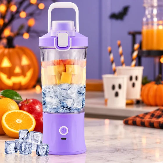 8-Blade Electric Juicer with Multicolour Light – 600 ml — Halloween scene