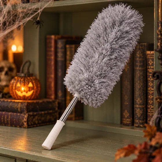 Telescopic Microfibre Duster – Extends to 100 in — Halloween scene
