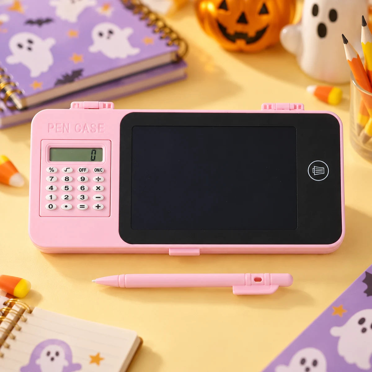 LCD Writing Tablet Pencil Case with Calculator