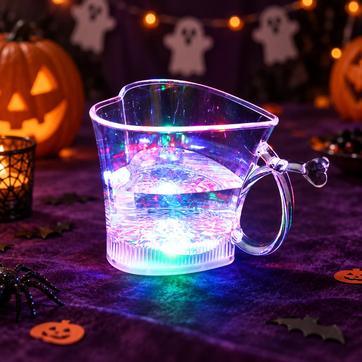Liquid-Activated Heart-Shaped LED Glass Cup